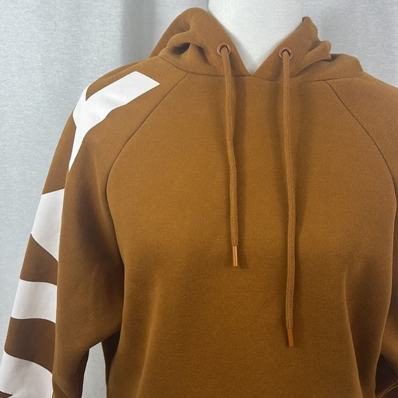 Zyia Camel Zyia Logo Sleeve Hoodie Drawstring Womens M Outdoor Gorpcore Street - Picture 5 of 13